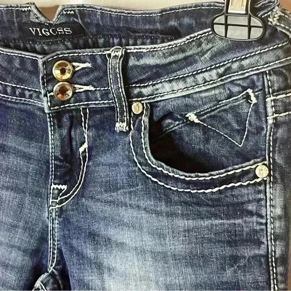 Vigoss The Dallas Slim Boot Denim Jeans Women 5/6 Medium Wash Low Rise 5 Pocket - Picture 2 of 6